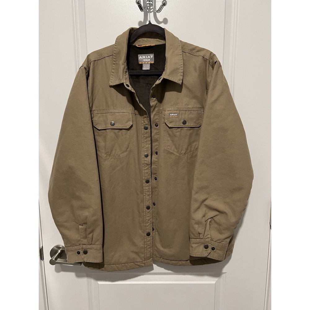 Ariat Women's Rebar Canvas Long Sleeve Snap Shirt Jacket NWT - Insulated - 2XL